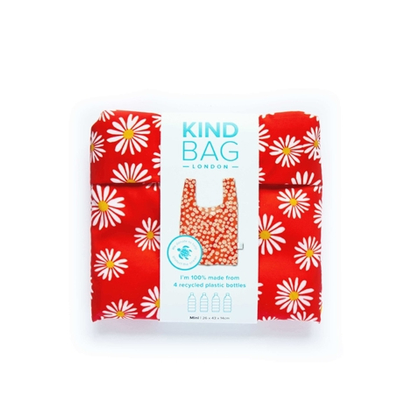 英國Kind Bag-環保收納購物袋-小-雛菊紅 product thumbnail 5