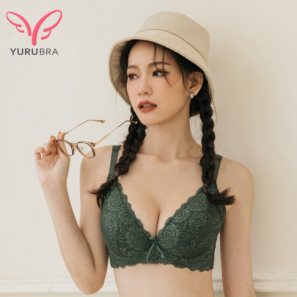 【YURUBRA】傲慢夫人內衣 B.C罩 包副乳 美背 軟鋼圈 台灣製 ※0704綠