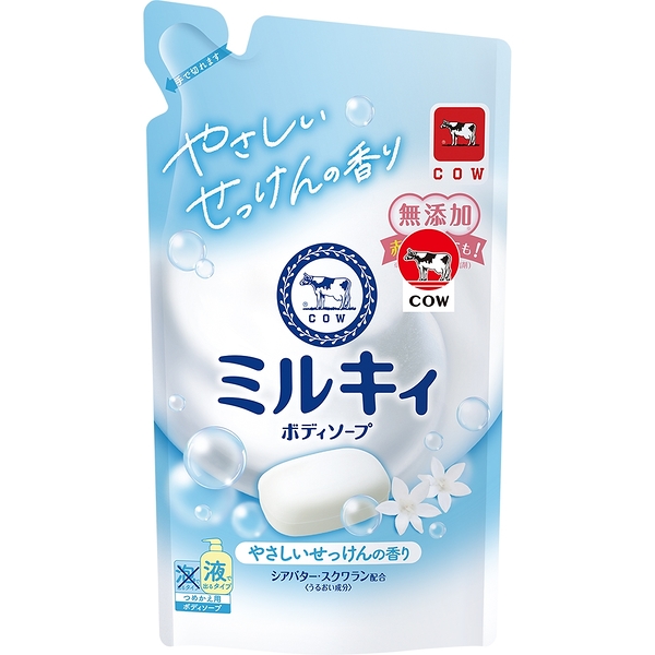 日本牛乳石鹼 牛乳精華沐浴乳 補充包 清新皂香 360ml【康鄰超市】