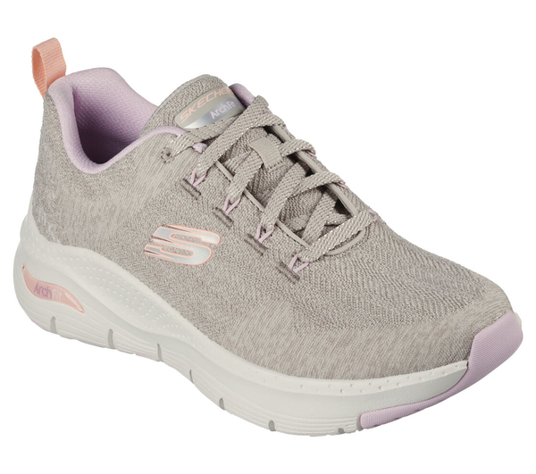 SKECHERS Arch Fit Comfy Wave 女慢跑鞋 運動鞋 避震 戶外鞋 奶茶色 透氣 KAORACER 149414TPMT