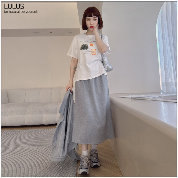 LULUS/清新森林系吐司磨毛T恤白【A01230859】 product thumbnail 3