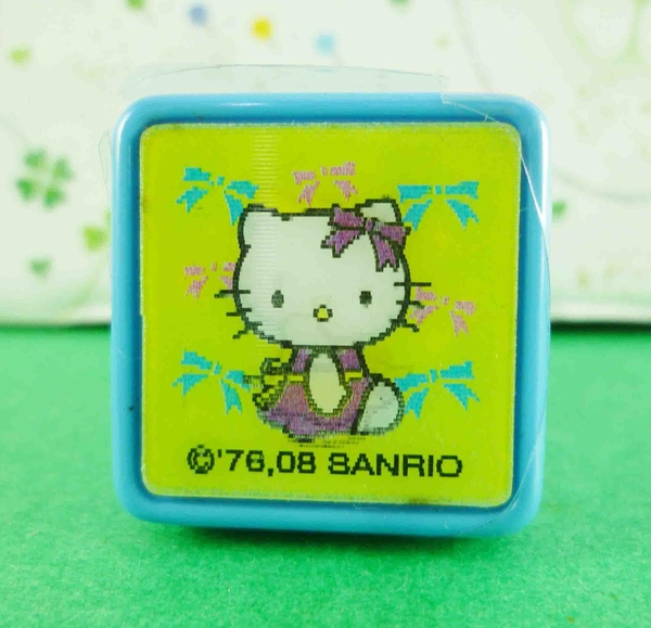 【震撼精品百貨】Hello Kitty 凱蒂貓~KITTY筆套印章-藍蝴蝶結