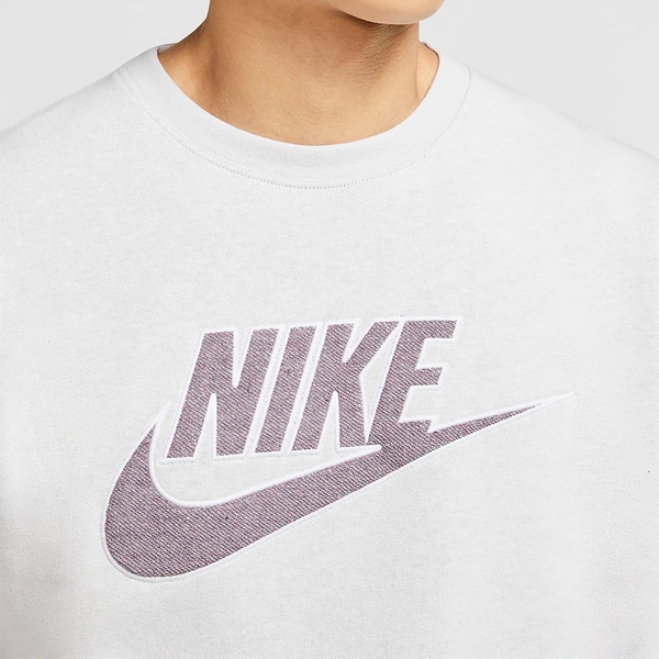 【現貨】Nike Sportswear 男裝 長袖 休閒 棉質 刷毛 環保材質 灰 紫【運動世界】CU4508-910 product thumbnail 4