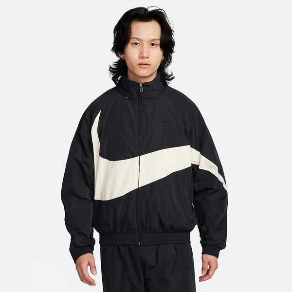 NIKE AS M NK SWOOSH WVN JKT 大LOGO 風衣外套男運動黑白FB7878-010