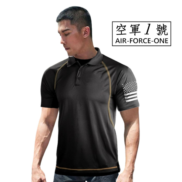 [空軍一號]AF-LZ01特戰四面高彈力高排汗冰感POLO衫(超大尺寸皆有)/夏季旅遊/登山/野戰城市戰 product thumbnail 2