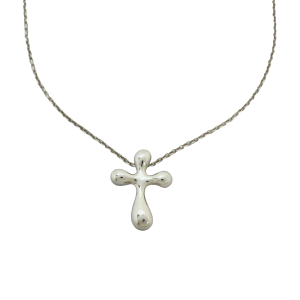 【二手名牌BRAND OFF】Tiffany & Co 蒂芬妮 PERETTI系列 925純銀 十字架 項鍊