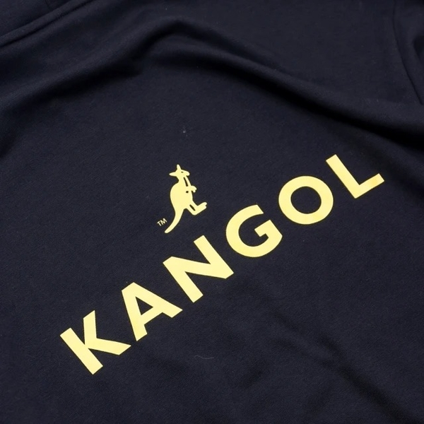 KANGOL 帽T 袋鼠 黑 黃刺繡 後背大LOGO 休閒 男女 6055106720 product thumbnail 5