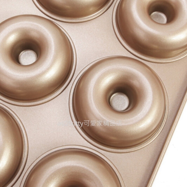 asdfkitty*美國 chefmade學廚香檳金不沾12連圓型甜甜圈烤模型-WK9225-正版商品 product thumbnail 3