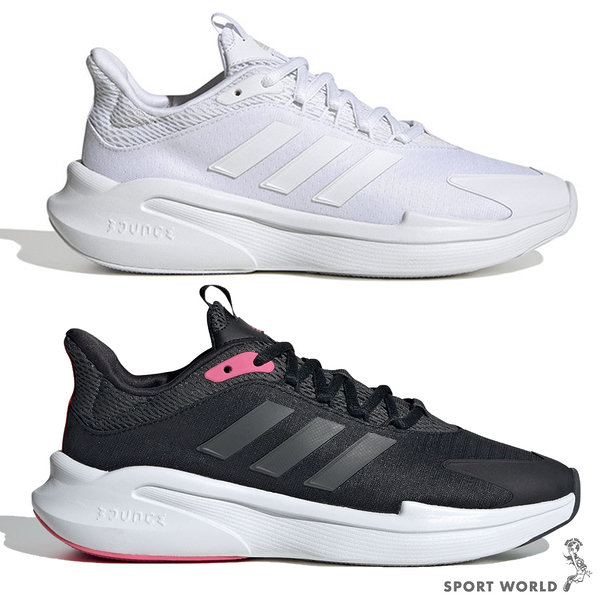 Adidas 女鞋 慢跑鞋 緩衝 回彈 ALPHAEDGE + 白/黑【運動世界】IF7285/IF7287