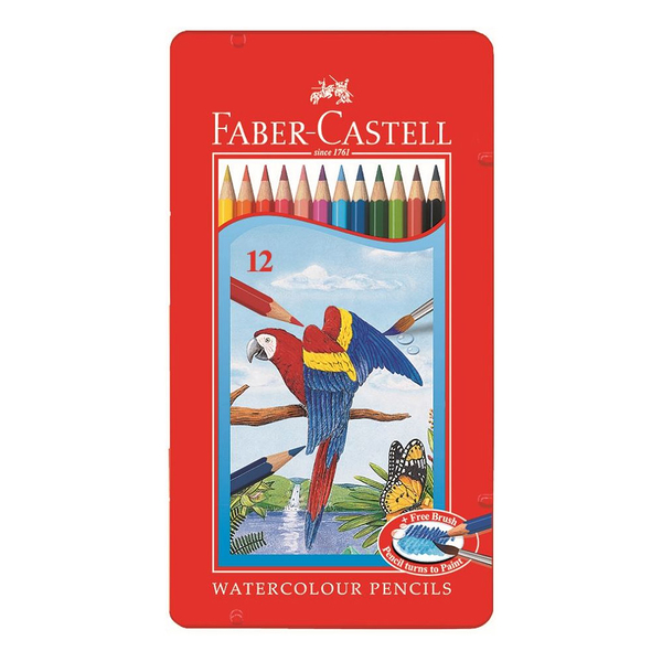 輝柏 Faber- Castell 水彩色鉛筆12色/鐵盒