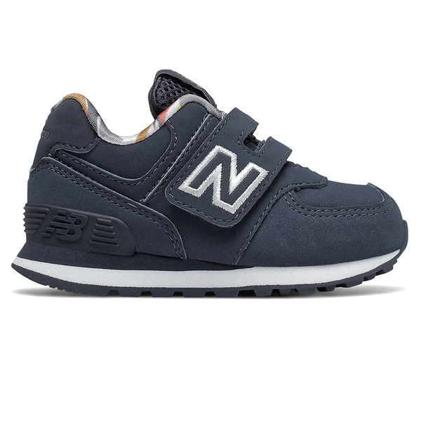 New Balance 574 W 童鞋 小童 皮面 魔鬼氈 CR方向控制裝置 藍【運動世界】IV574GYZ