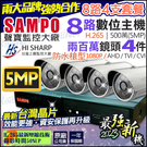 監視器攝影機 SAMPO 聲寶 500萬...