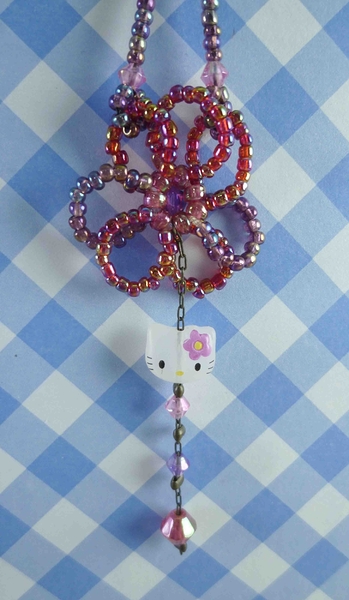 【震撼精品百貨】Hello Kitty 凱蒂貓~限定版手機吊飾-紫花