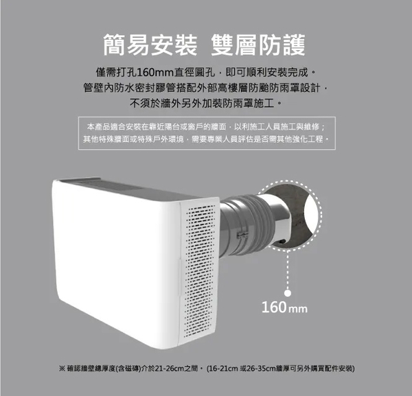 【SUNON 建準】 Flow2 One PLUS+ 綠境風雙流新風機 AHR15T24 換氣扇 排氣扇 通風扇 排風扇 product thumbnail 7