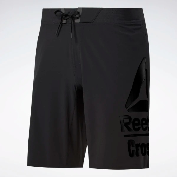 REEBOK CROSSFIT® EPIC 男裝 短褲 慢跑 訓練 抽繩 LOGO 排汗 透氣 黑【運動世界】FU1913