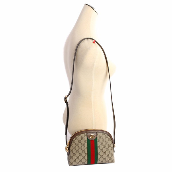 【GUCCI】GG Ophidia Supreme綠紅綠貝殼包(蔡依林款) 499621-K05NG-8745