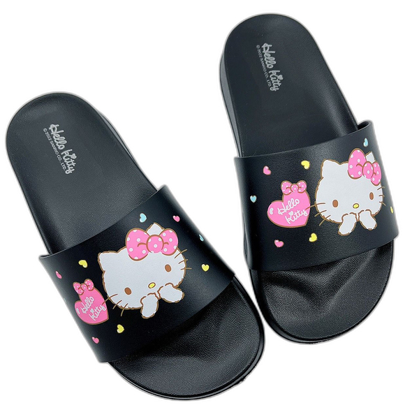【菲斯質感生活購物】台灣製Hello Kitty拖鞋-黑色 兒童拖鞋 女童鞋 涼鞋 室內鞋 拖鞋 台灣製 三麗鷗