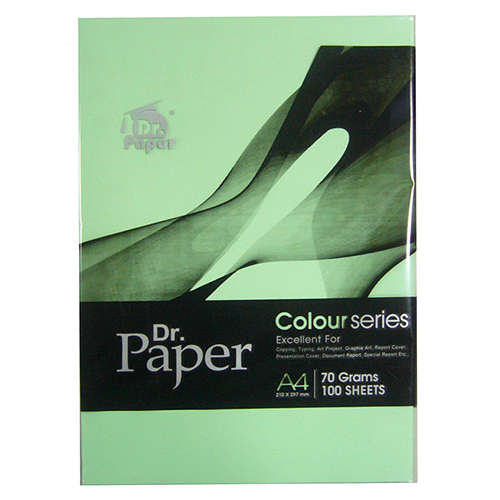 Dr.Paper A4 70gsm 雷射噴墨彩色影印紙 綠色100入