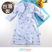 嬰兒長袍 台灣製春夏薄款純棉和式護手長睡袍 魔法Baby