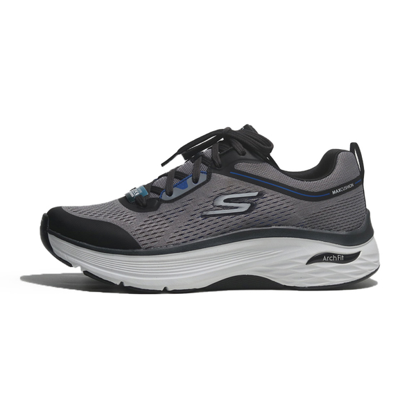 SKECHERS 慢跑鞋 MAX CUSHIONING 灰黑藍 健走鞋 男 220350GYBL product thumbnail 4