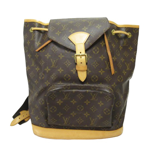 【二手名牌BRAND OFF】LOUIS VUITTON LV 路易威登 棕色 原花 PVC塗層帆布 Montsouris GM 後背包 M51135