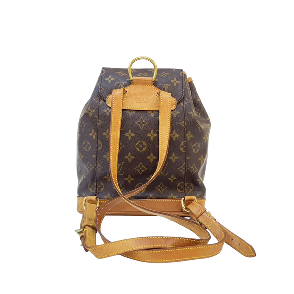 【二手名牌BRAND OFF】LOUIS VUITTON LV 路易威登 棕色 原花 PVC塗層帆布 Montsouris MM 後背包 M51136 product thumbnail 2