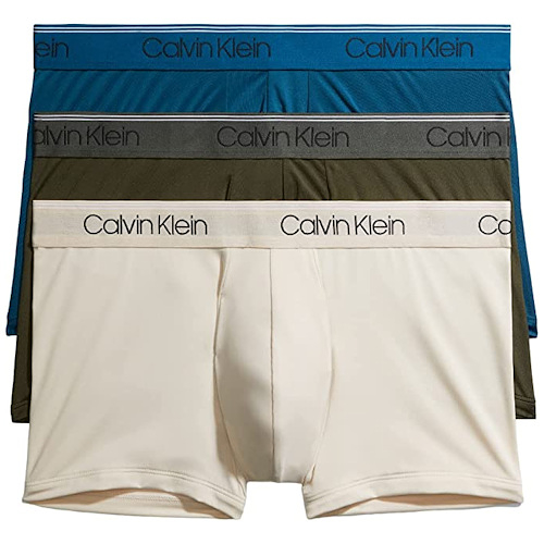 Calvin Klein -細纖維彈力平角合身內褲3件裝(多色系)