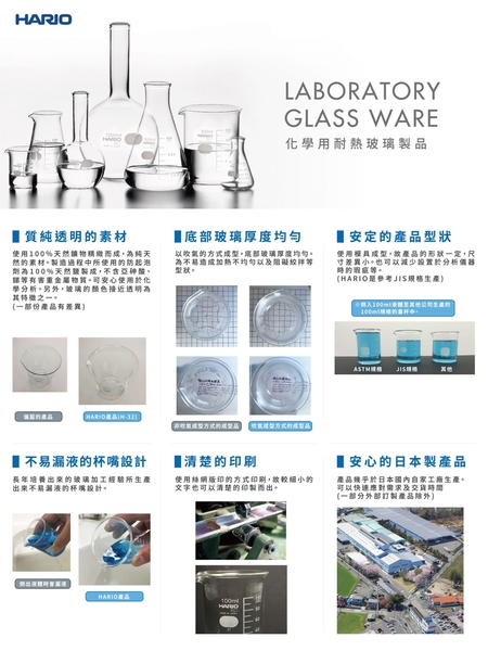 HARIO SCI 錐形燒杯 燒杯 實驗燒杯 耐熱玻璃 1000ml product thumbnail 4