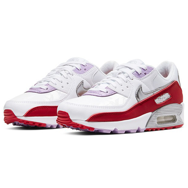 NIKE Air Max 90 CNY 女鞋 休閒 復古 新年 氣墊 避震 皮革 白 紅【運動世界】CU3004-176