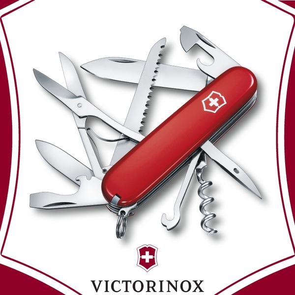 【VICTORINOX 維氏 瑞士 Hantsman 9.1cm 瑞士刀《紅》】1.3713/工具鉗/摺疊刀/登山/露營