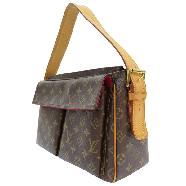 【二手名牌BRAND OFF】LOUIS VUITTON 路易威登 棕色 原花 PVC塗層帆布 單肩包 M51163 product thumbnail 3