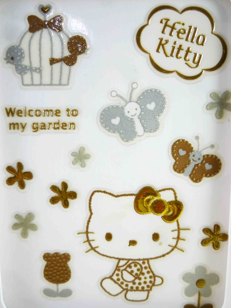 【震撼精品百貨】Hello Kitty 凱蒂貓~KITTY立體鋁鑽貼紙-小鳥 product thumbnail 3