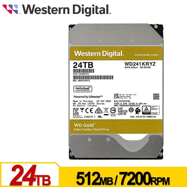 WD 金標 24TB 3.5吋 SATA 企業級硬碟 WD241KRYZ product thumbnail 2