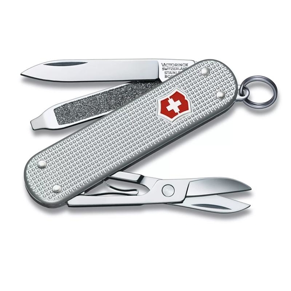 【Victorinox 瑞士維氏】瑞士刀 CLASSIC SD ALOX 5用刀-銀(0.6221.26)