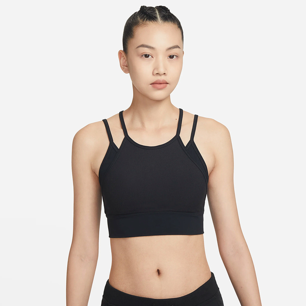 【下殺】Nike 女裝 運動內衣 Indy Strappy 低強度 可拆襯墊 黑/綠【運動世界】FB2160-010/FB2160-386 product thumbnail 3