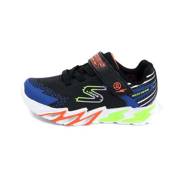 SKECHERS S-LIGHTS 運動鞋 電燈鞋 有開關 童鞋 魔鬼氈 黑藍 400138LBKBL no732 product thumbnail 2