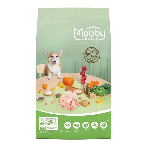 MobbyChoice 莫比自然食 狗飼料 3KG 雞肉/羊肉/低卡/雞肉幼母犬 食譜 有穀 犬糧『寵喵樂旗艦店』 product thumbnail 6