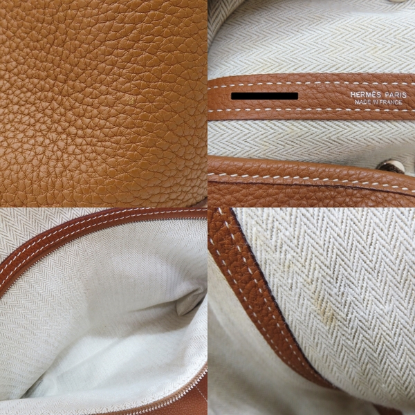 【二手名牌BRAND OFF】HERMES 愛馬仕 棕色 Negonda皮革 Garden Party 36 手提包 T刻 product thumbnail 6