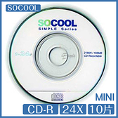 SOCOOL 8cm CD-R 24X 210MB/24MIN 10片