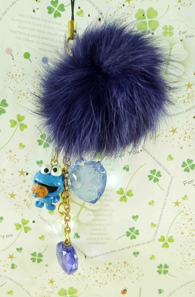 【震撼精品百貨】Sesame Street_芝麻街~手機吊飾-藍色