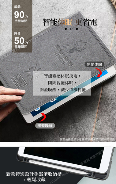 For 2021 iPad mini 6 第6代 時尚布紋筆槽平板保護殼 product thumbnail 8