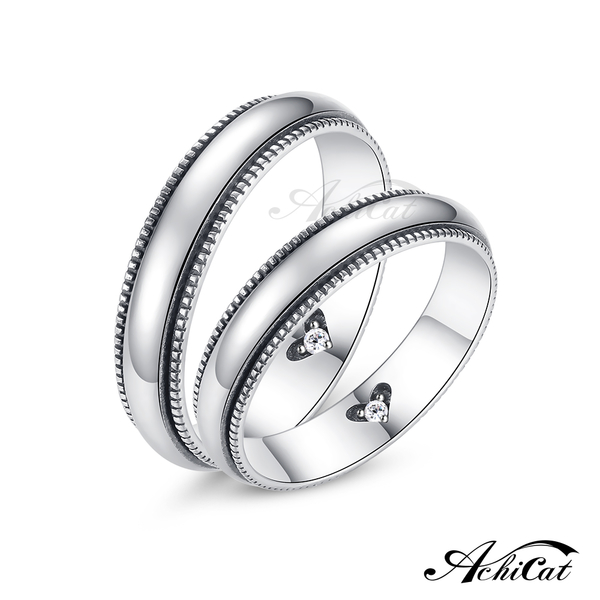 AchiCat 情侶戒指  925純銀戒指 陪伴左右愛心 情人對戒 尾戒 單個價格 AS9005