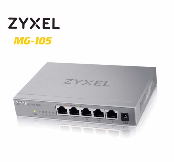 ZYXEL合勤 MG-105 5埠 Multi Gigabit無網管交換器金屬殼