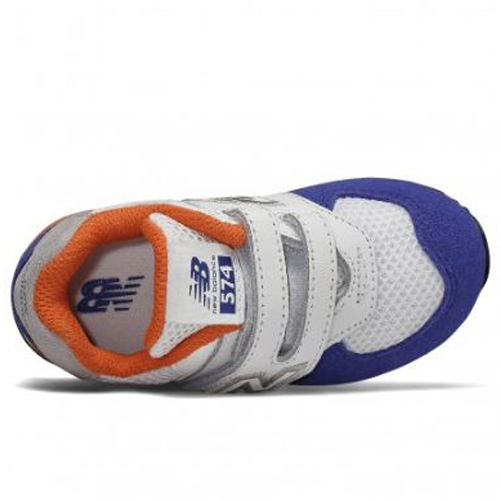 New Balance 574 童鞋 小童 休閒 寬楦 麂皮 CR方向控制裝置 白 藍【運動世界】IV574NSD product thumbnail 3