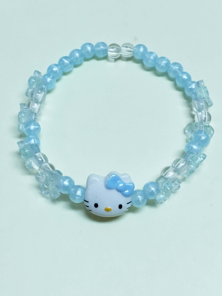 【震撼精品百貨】Hello Kitty 凱蒂貓~手環/手鍊-螢光手環-藍色