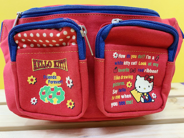 【震撼精品百貨】Hello Kitty_凱蒂貓~KITTY腰包-紅蘋果樹#18003 product thumbnail 3