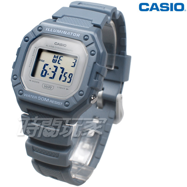 CASIO卡西歐 W-218HC-2A 復古方型設計 繽紛色彩 數位 電子錶 女錶 男錶 W-218HC-2AVDF