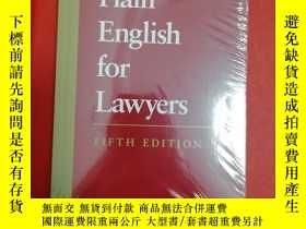 二手書博民逛書店Plain罕見English for Lawyers （簡明法律