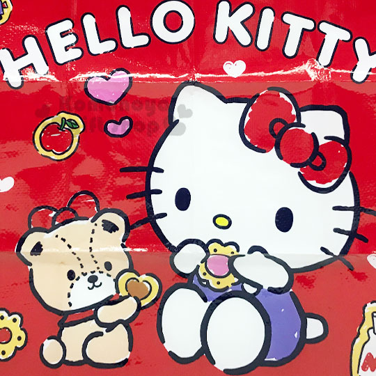 小禮堂 Hello Kitty 單人野餐墊《紅.吃餅乾》60x90cm.防塵墊 4973307-435997 product thumbnail 2