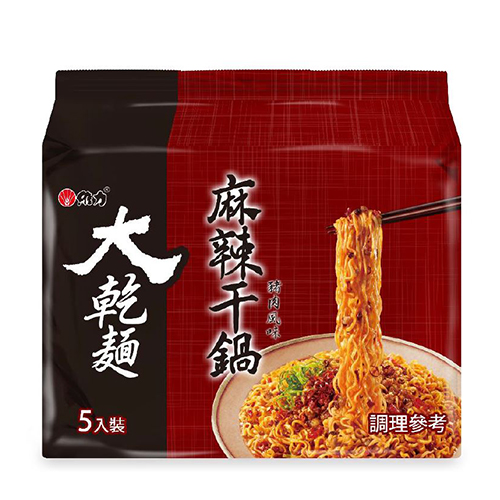 維力 大乾麵麻辣干鍋豬肉風味(100G/5入)【愛買】 product thumbnail 2